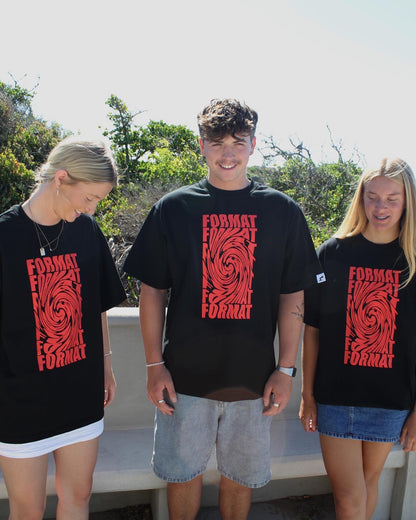 Black & Red Swirl T-Shirt