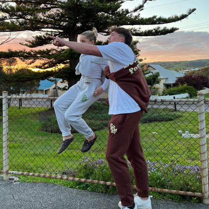 'Life is Better' Brown Trackpants