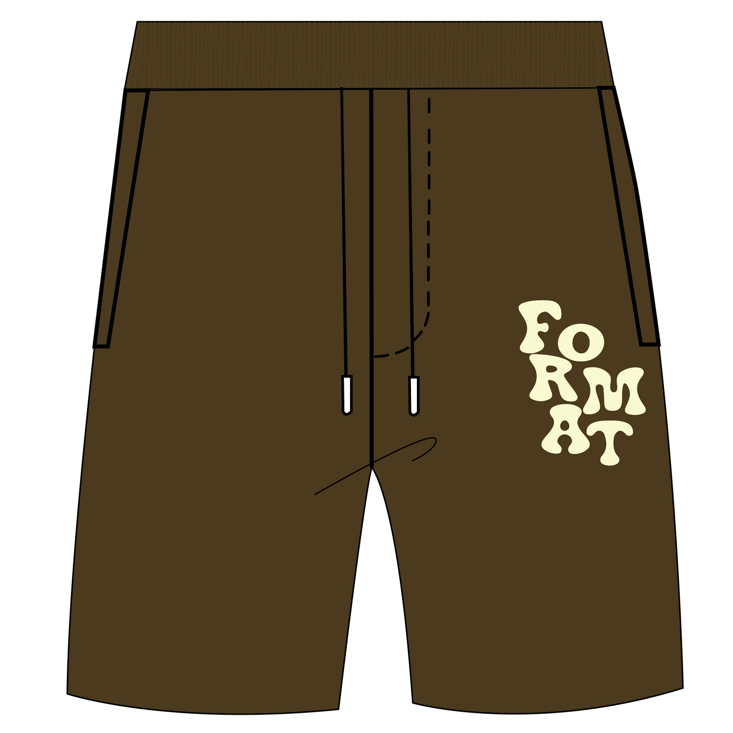 'Life's Better' Brown Sweat Shorts