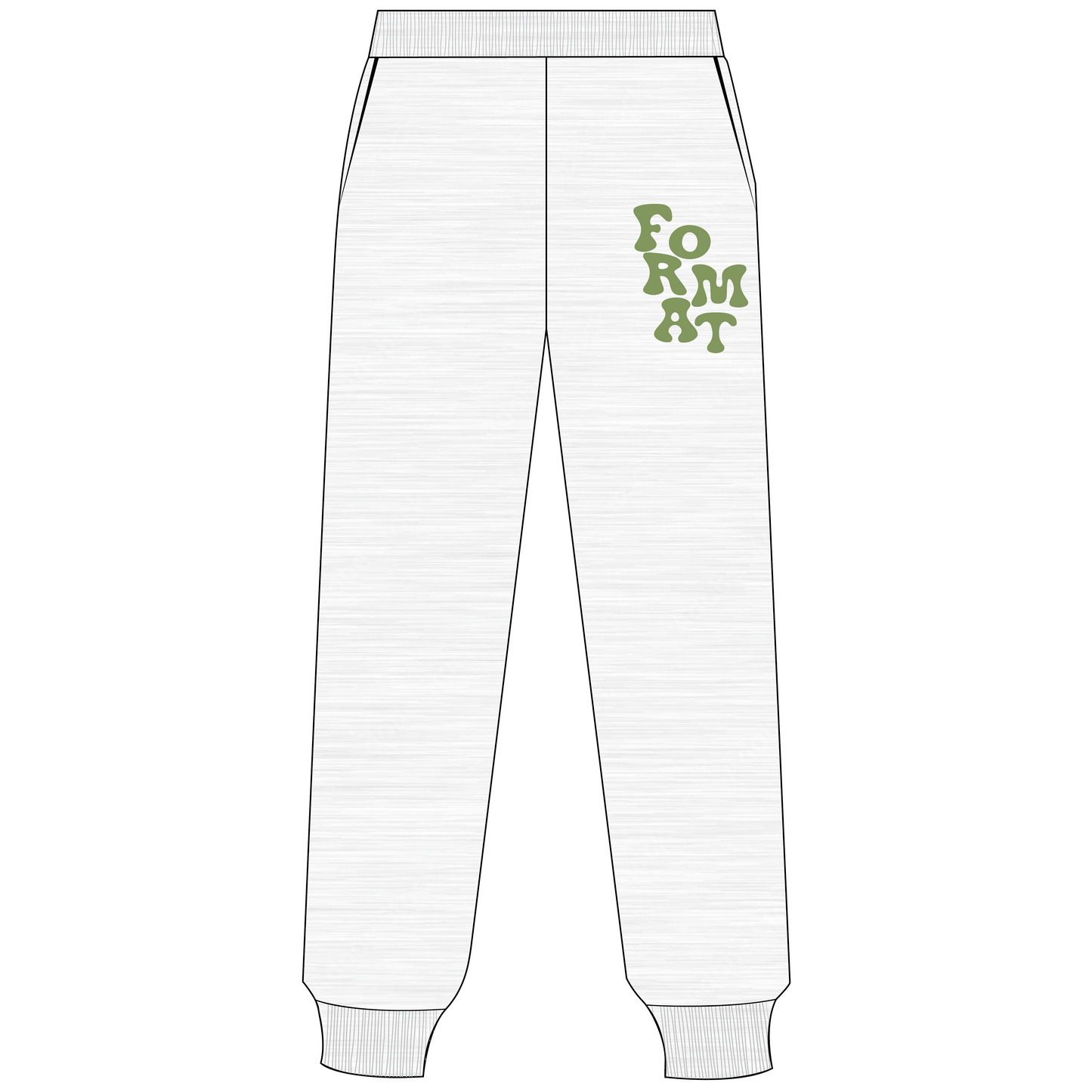 'Life is Better' White Marle Trackpant