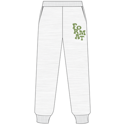 'Life is Better' White Marle Trackpant