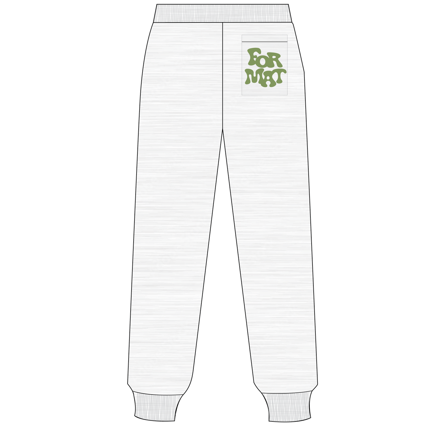 'Life is Better' White Marle Trackpant