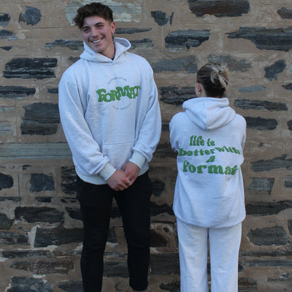 'Life is Better ' White Marle Hoodie